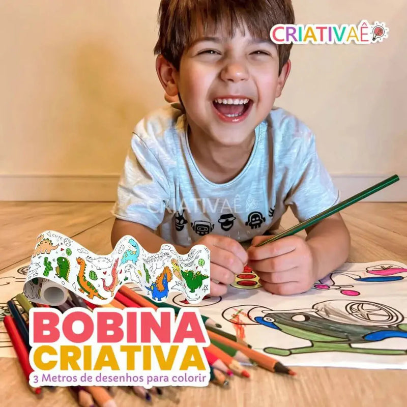 Bobina Criativa de Desenhos da Criativaê (3 Metros e mais de 1000 Desenhos Coláveis)