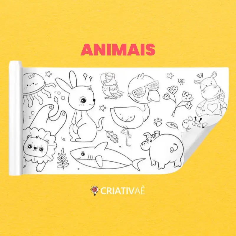 Bobina Criativa de Desenhos da Criativaê (3 Metros e mais de 1000 Desenhos Coláveis)