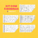 Bobina Criativa de Desenhos da Criativaê (3 Metros e mais de 1000 Desenhos Coláveis)