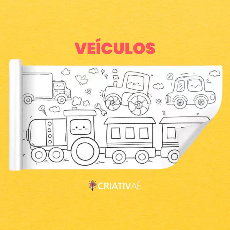 Bobina Criativa de Desenhos da Criativaê (3 Metros e mais de 1000 Desenhos Coláveis)