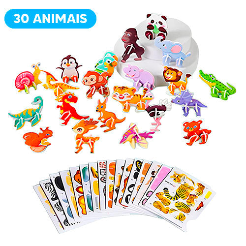 Bichinhos de Montar - Mini Quebra-Cabeça 3D